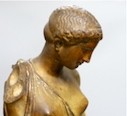 A plaster female figure, after the antique, inscribed ‘2581 D Brucciani & Co, London’ 70cm tall